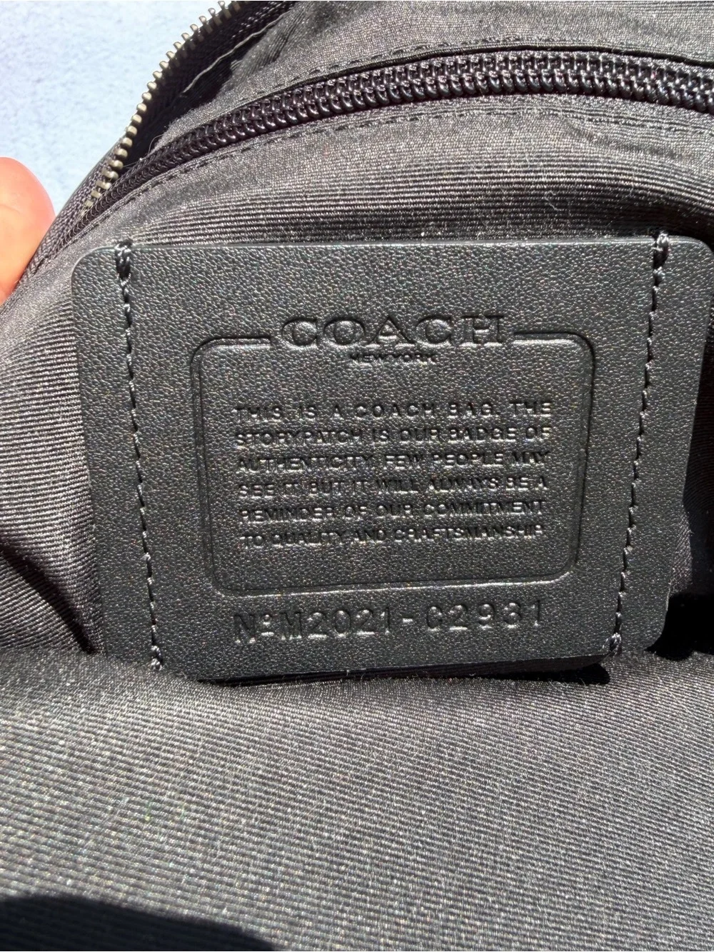 Coach Graham Pack in Smooth Black Leather (Style C2931)